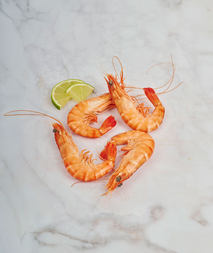Crevettes bio cuites