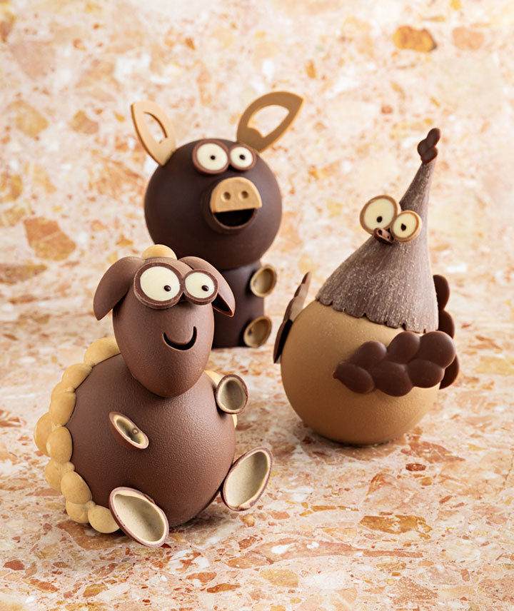 Cochon chocolat noir de Pâques