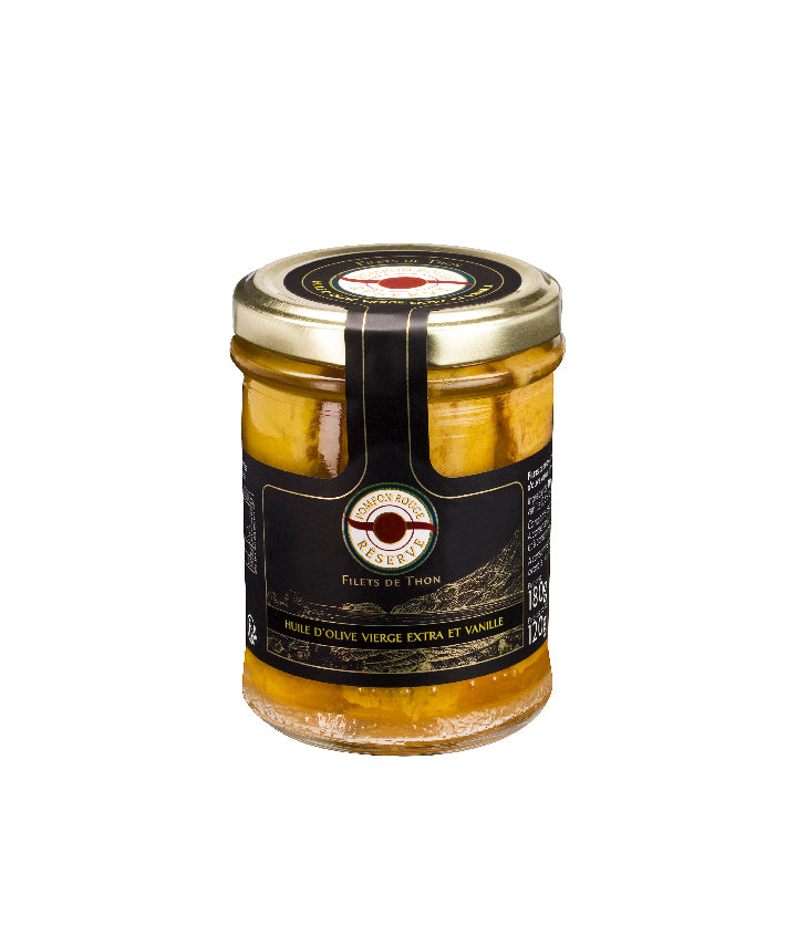 Filet de thon huile d'olive vierge extra et vanille