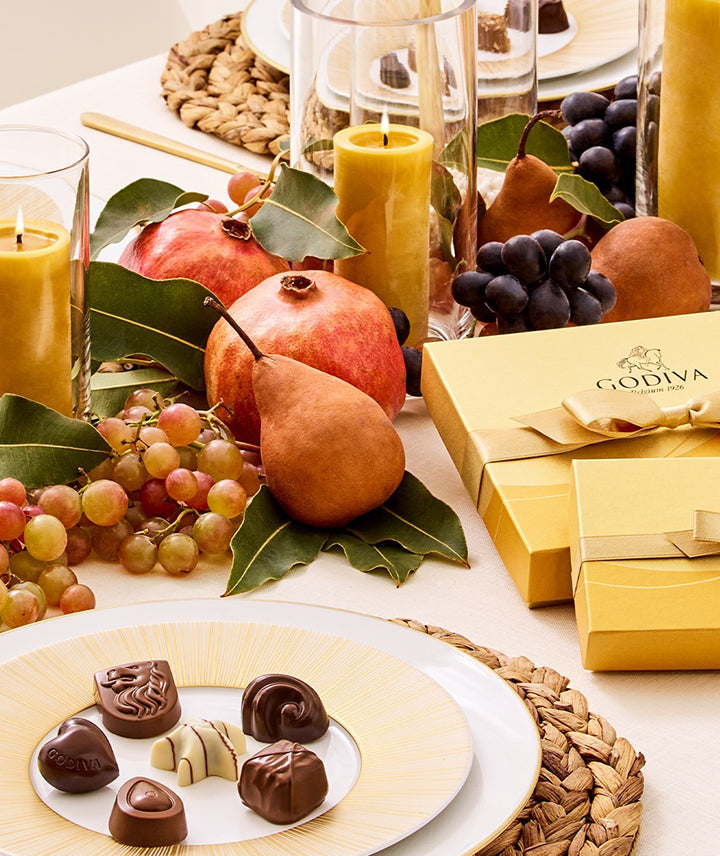 Coffret cadeau doré chocolat - 15 pièces