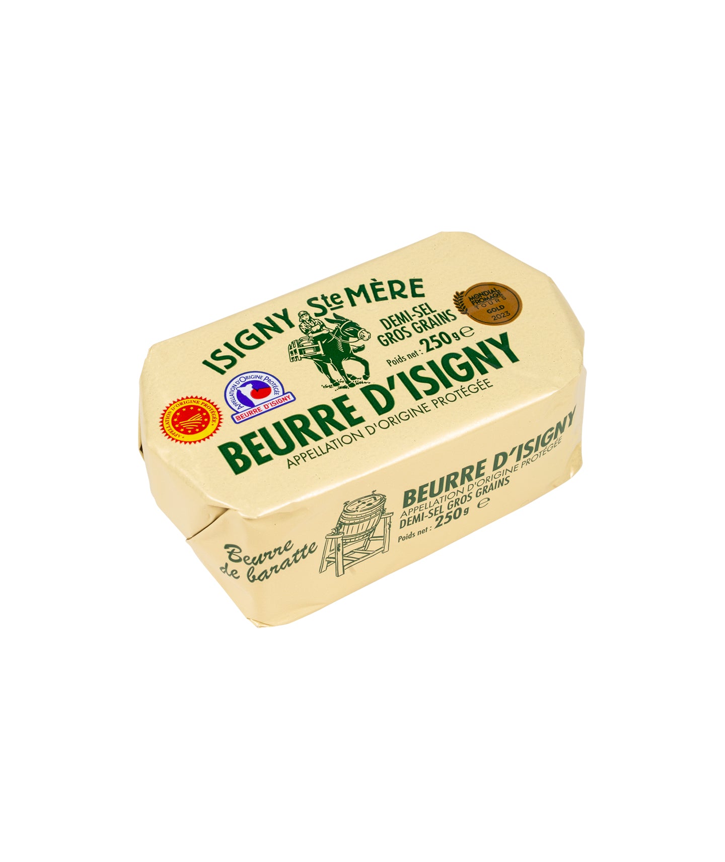 Beurre d'Isigny AOP demi-sel crémier