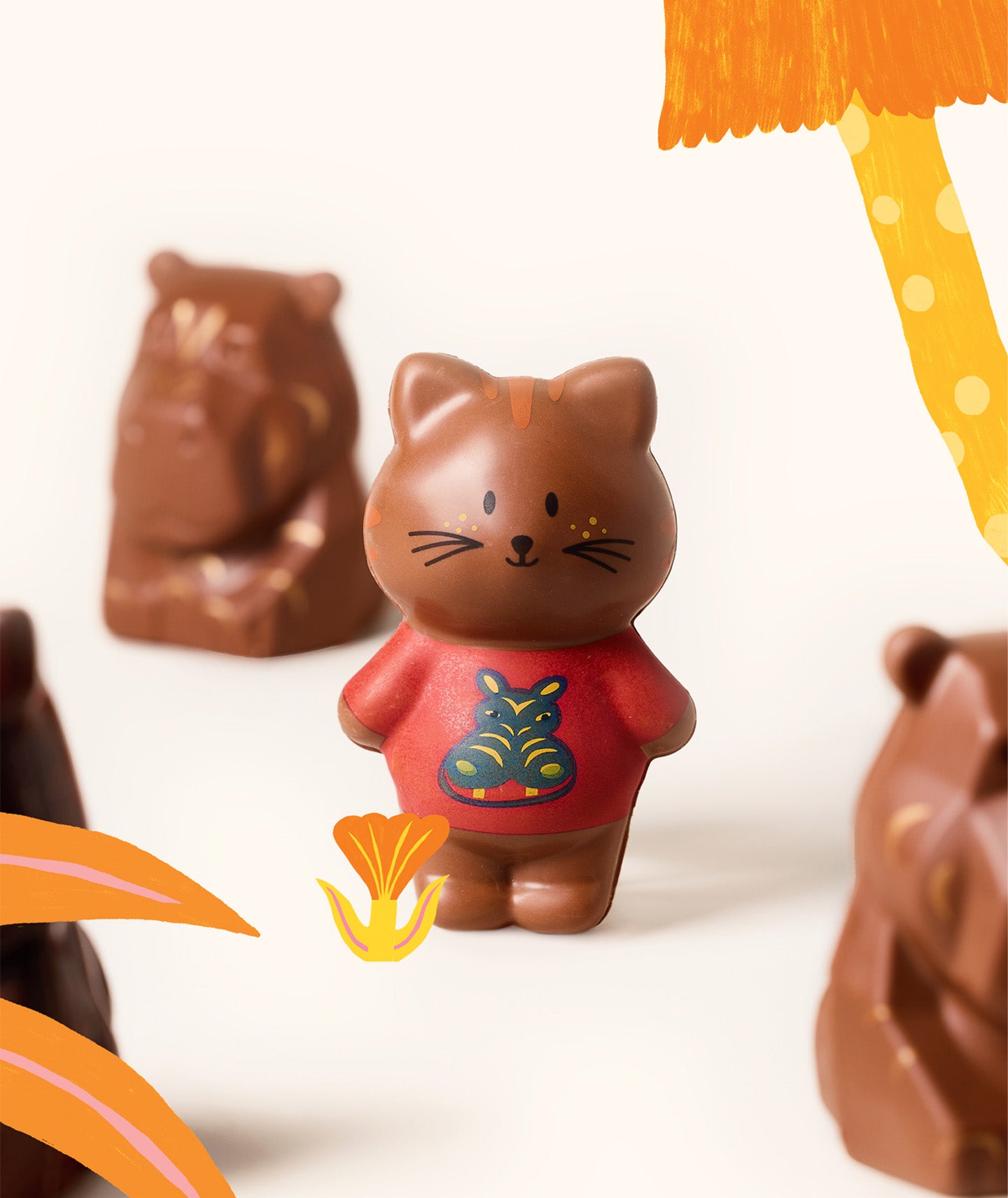Chaton sam l'hippopotame au chocolat au lait