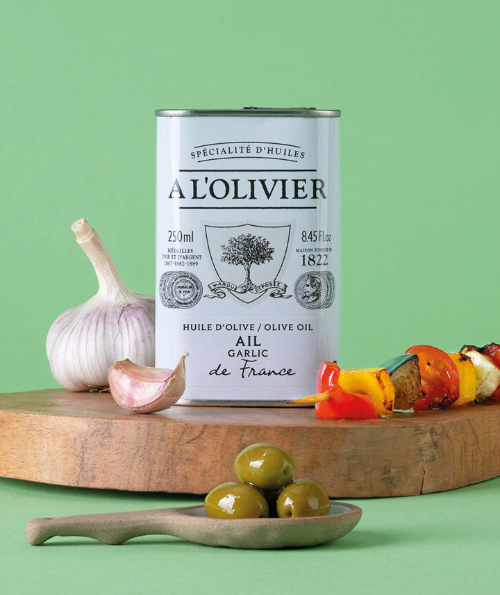 Huile d'olive et ail de France