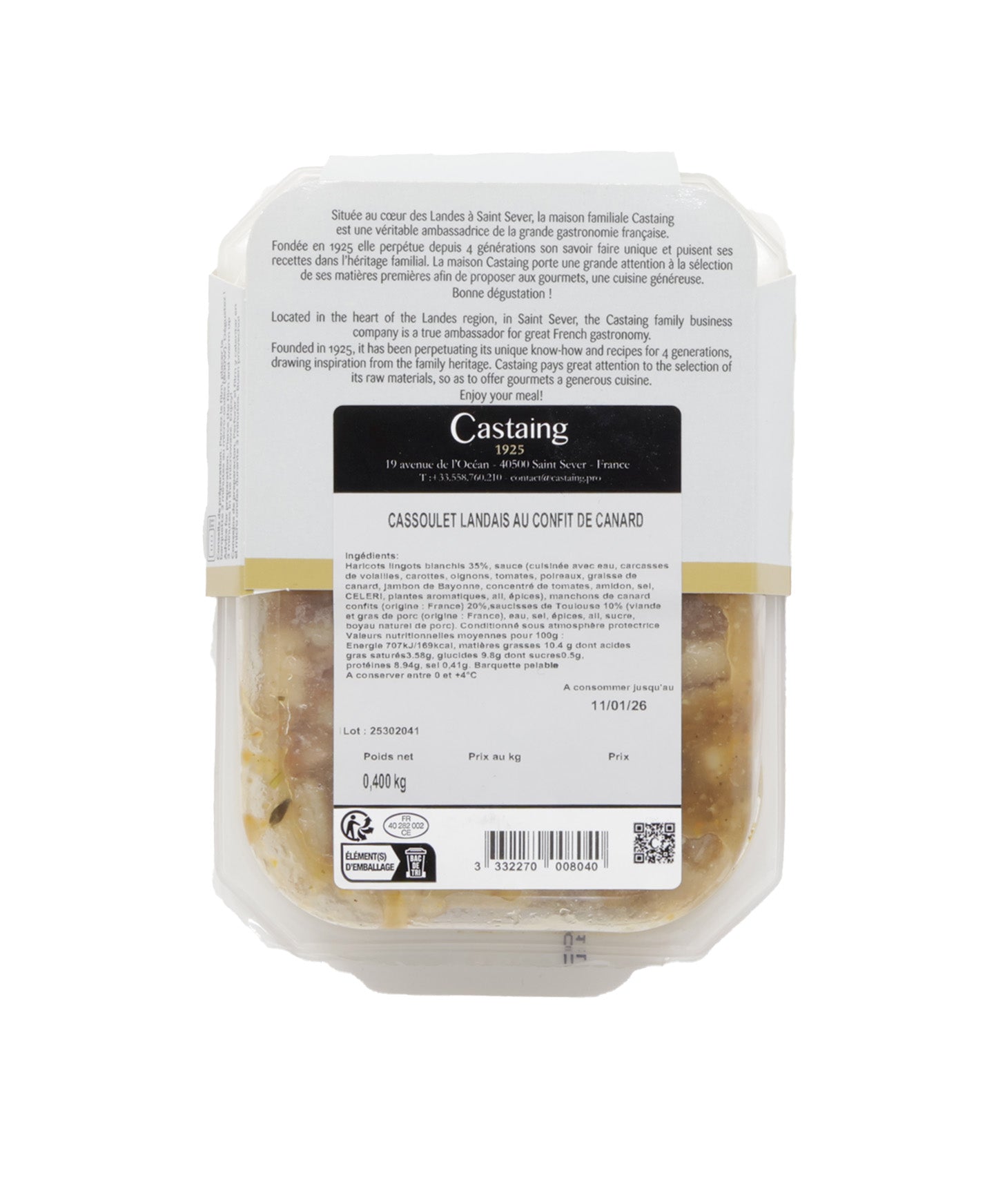Cassoulet au confit de canard