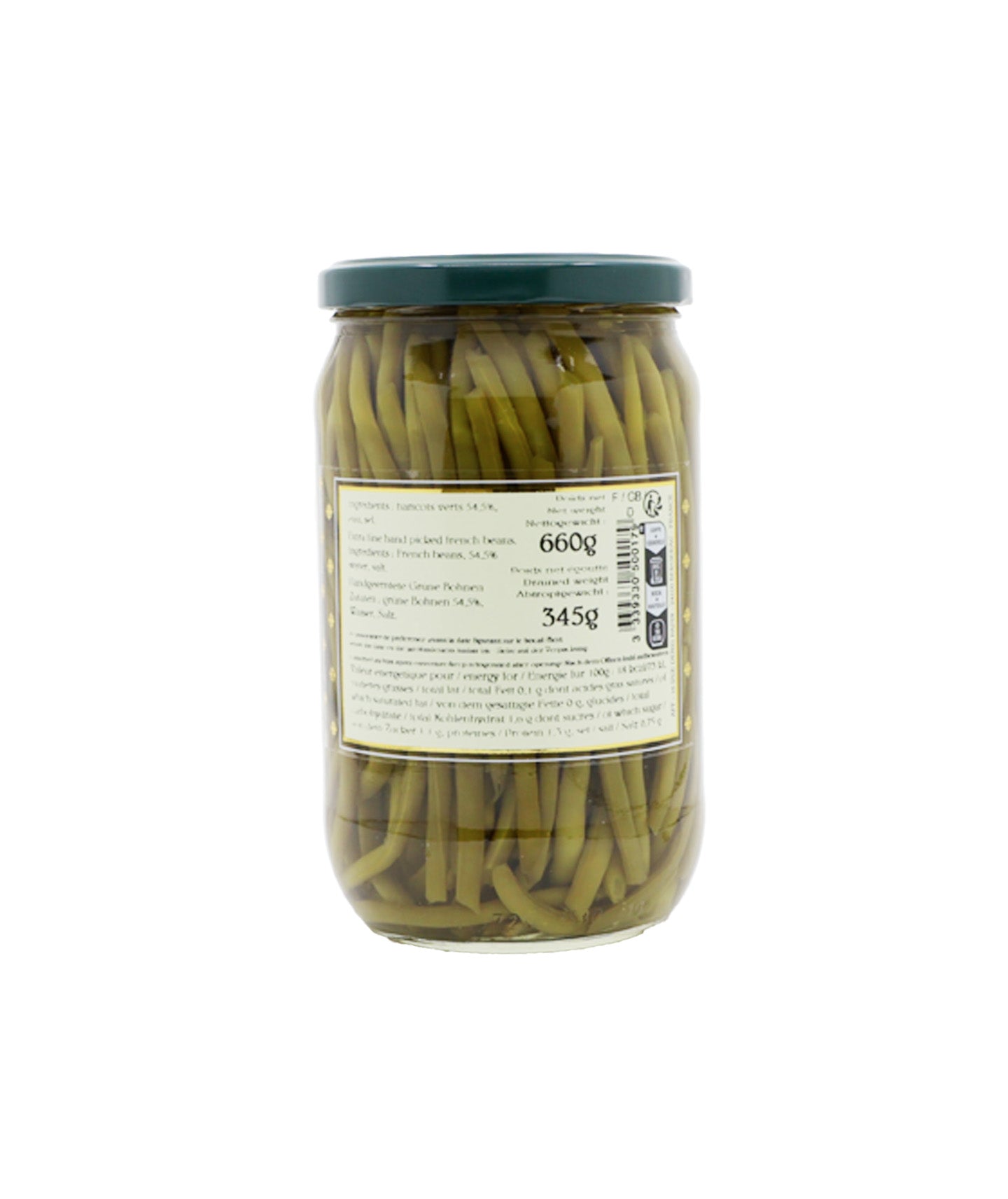 Haricots verts extra fins rangés main