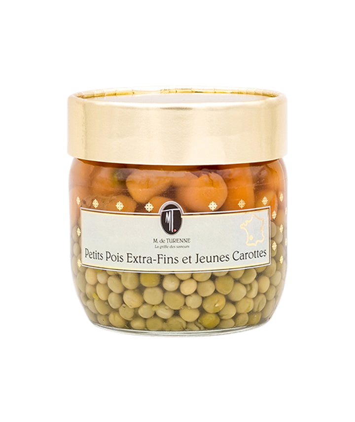 Pois extra fins et jeunes carottes