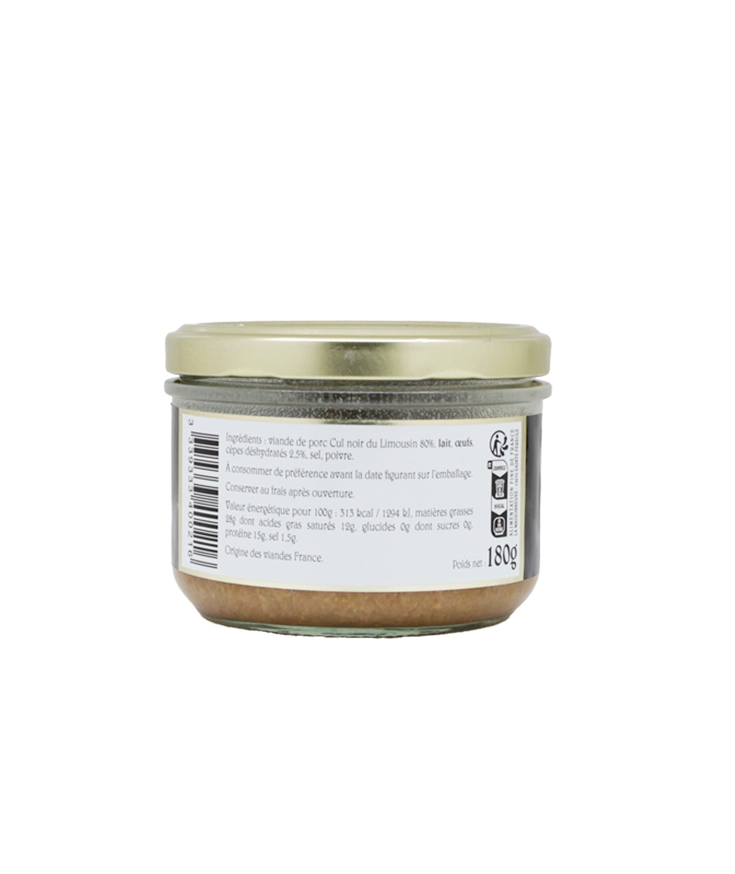 Pâté de Cul Noir du Limousin aux cèpes