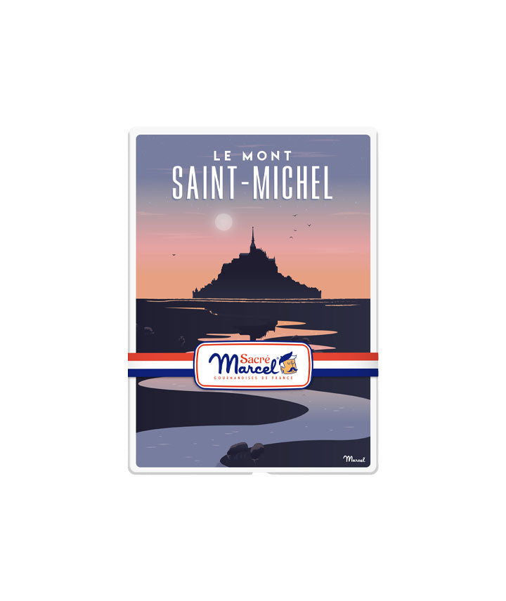 Boîte métal “Mont-Saint-Michel” - 20 sablés à la pomme vue face aux Galeries Lafayette Le Gourmet