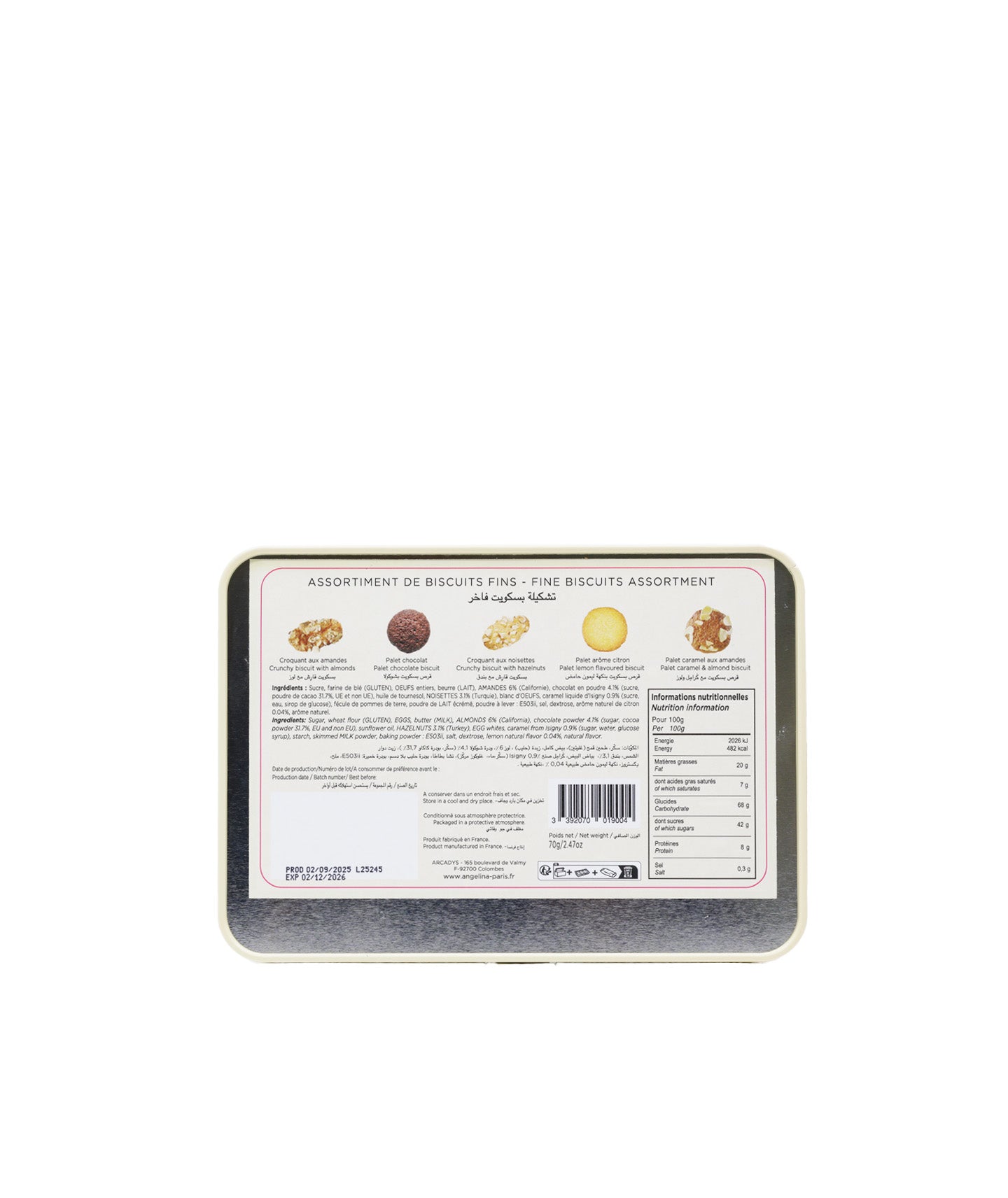 Assortiment de biscuits Angelina