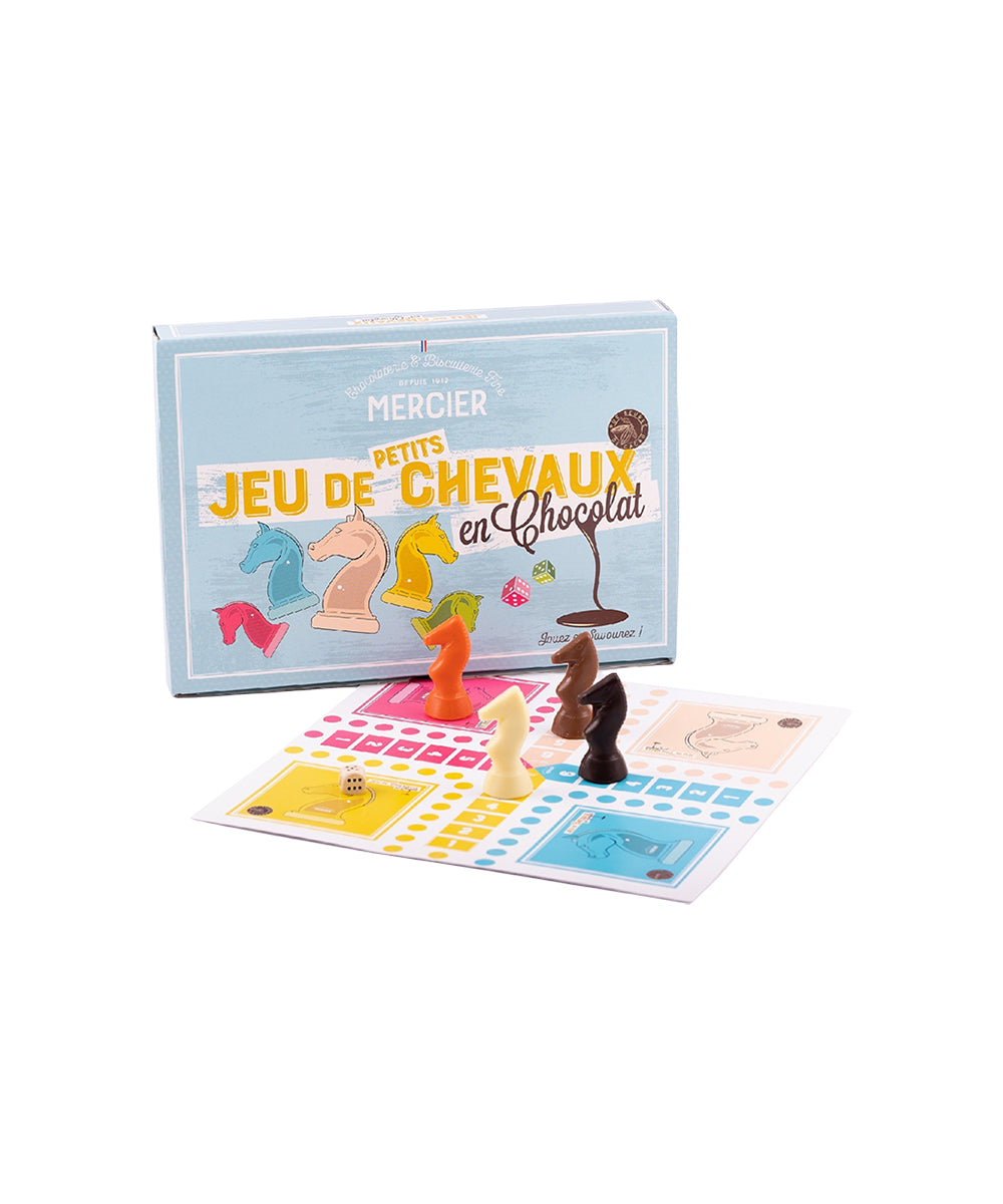 Jeu de petits chevaux en chocolat