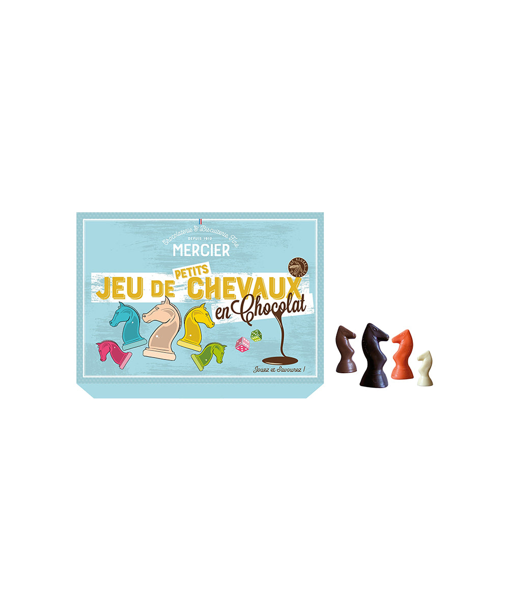 Jeu de petits chevaux en chocolat