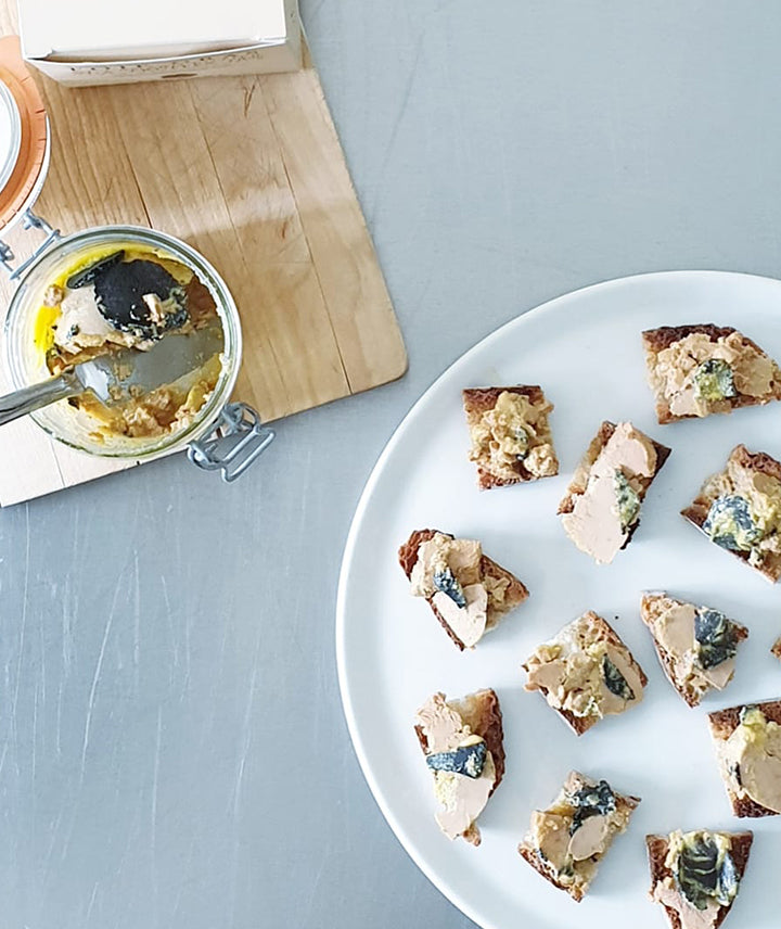 Foie gras de canard truffé 10% mi-cuit - Pot en verre 90gr