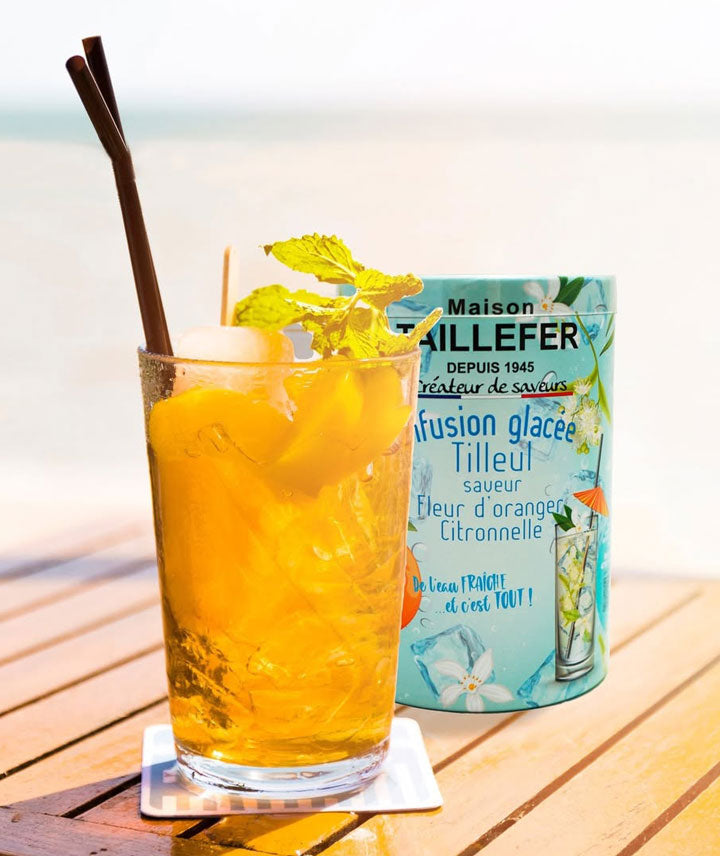 Infusion glacée verveine, pêche litchi