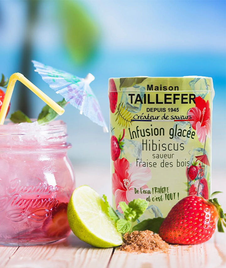 Infusion glacée hibiscus et fraise - Boîte vrac