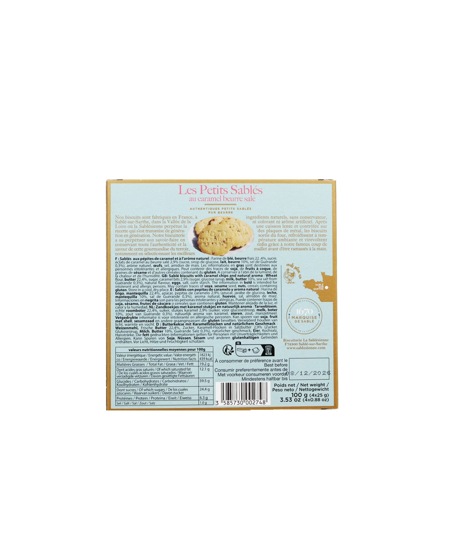 Étui sablés caramel