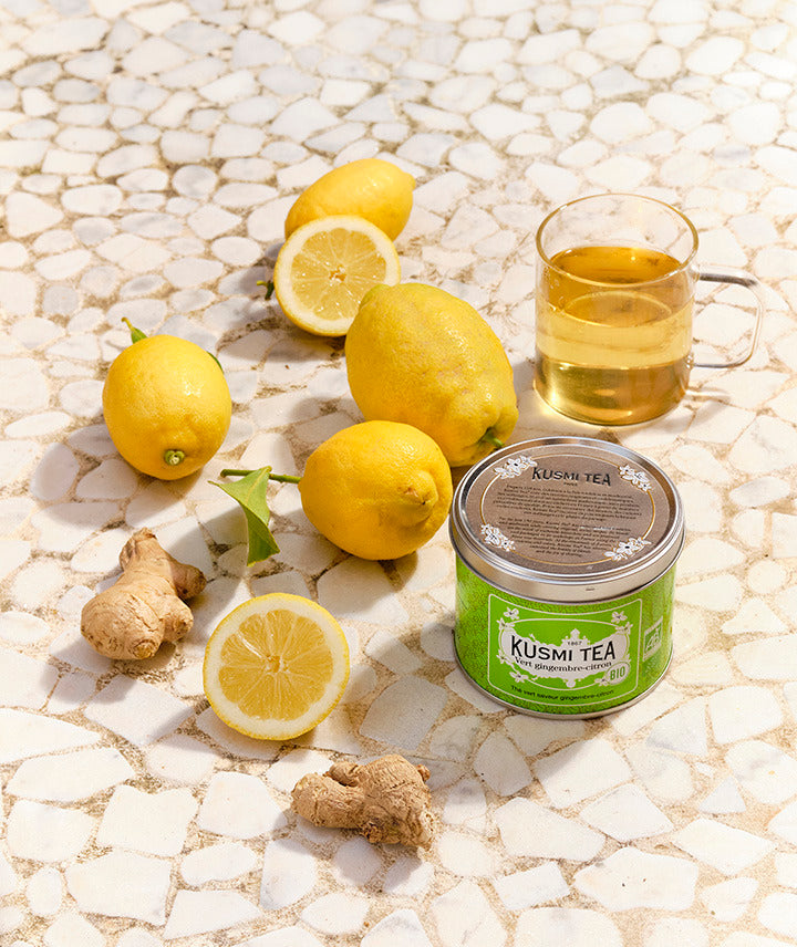 Thé vert gingembre citron bio - Boîte vrac