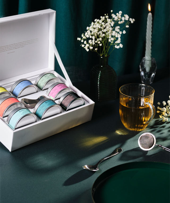 La Collection Alain Ducasse bio - Coffret thés bio nature avec cuillère - Boîte vrac