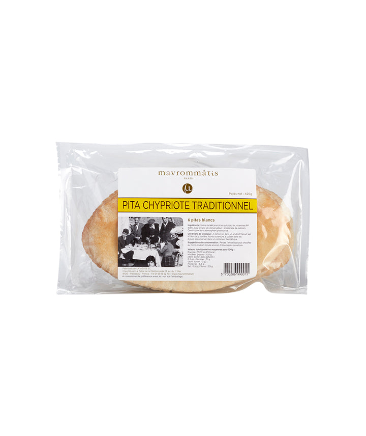 Pain pitta traditionnel - (sachet de 6 pains)