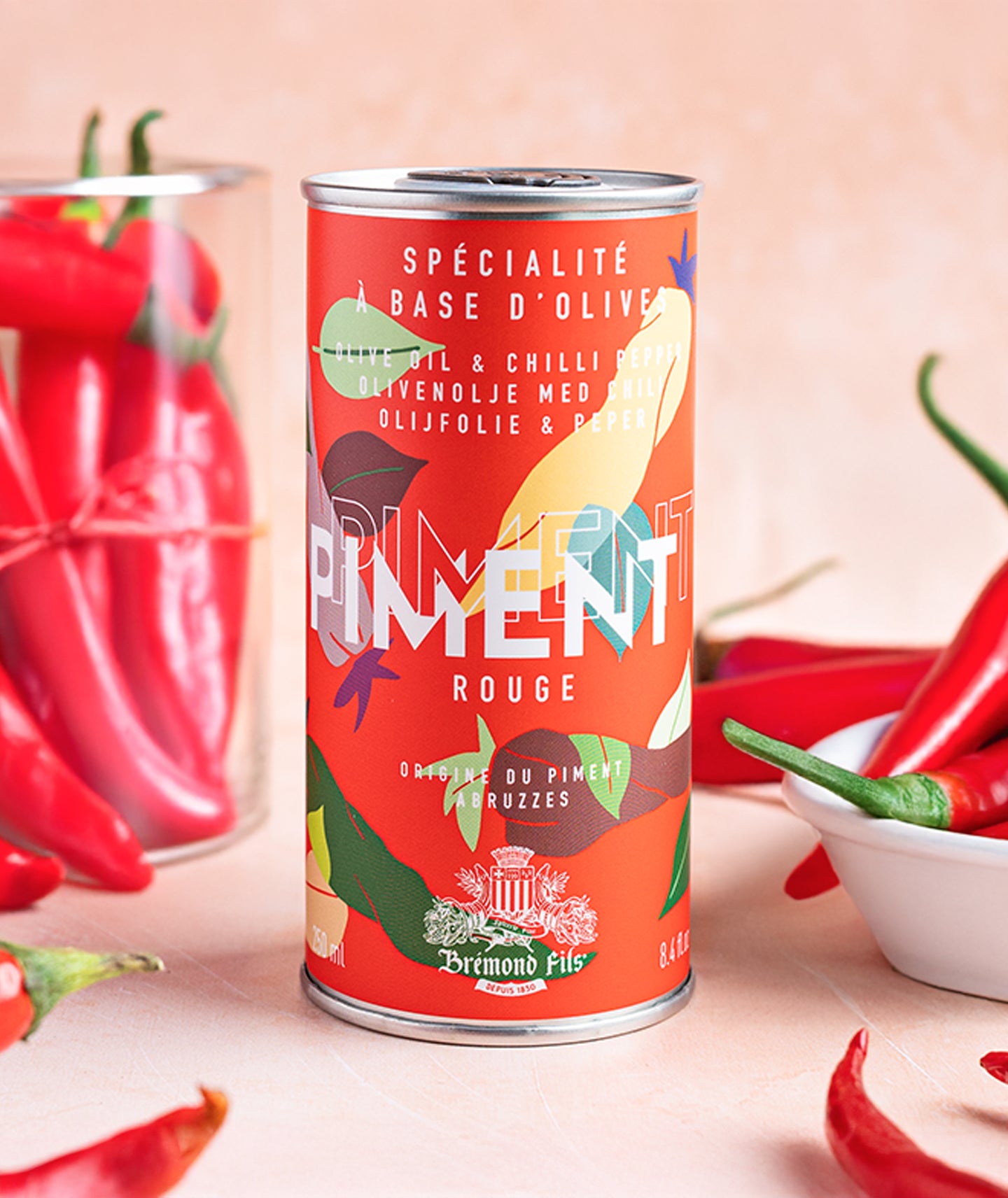 Huile d'olive vierge extra aromatisée au piment rouge