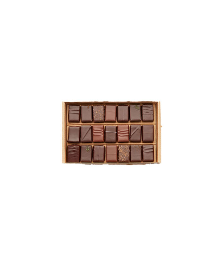 Coffret chocolats ganaches gourmandes - 21 pièces