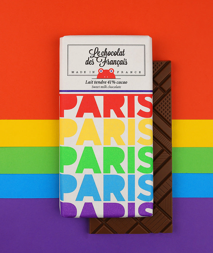 Tablette chocolat au lait "Paris multicolor"