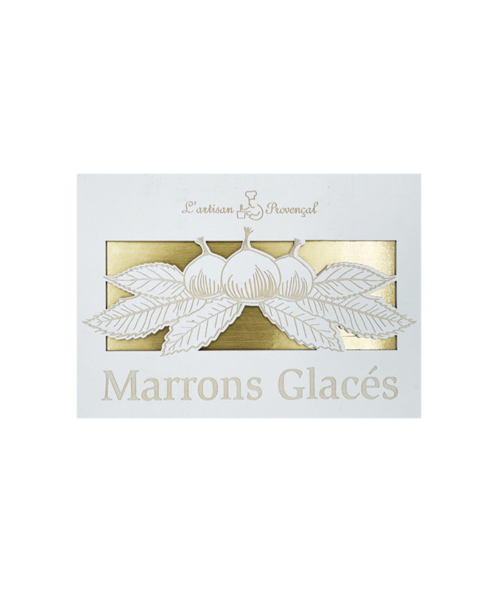 Coffret de marrons glacés enveloppés
