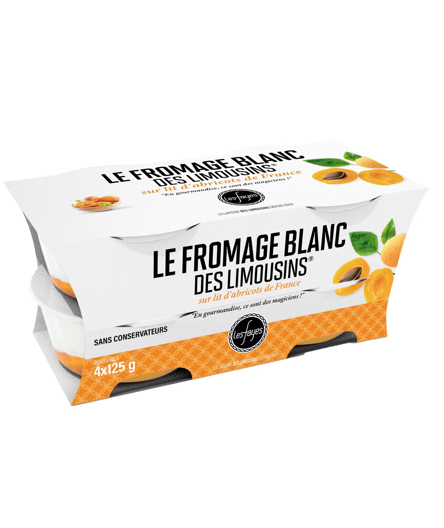 Fromage blanc 40% à la confiture d'abricot