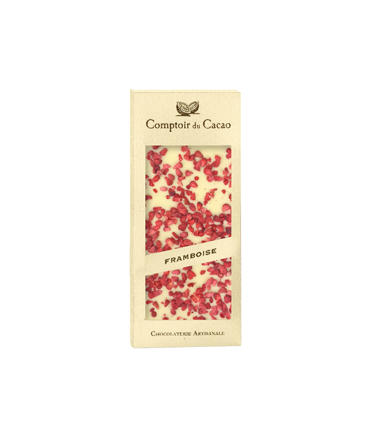 Tablette chocolat blanc framboise