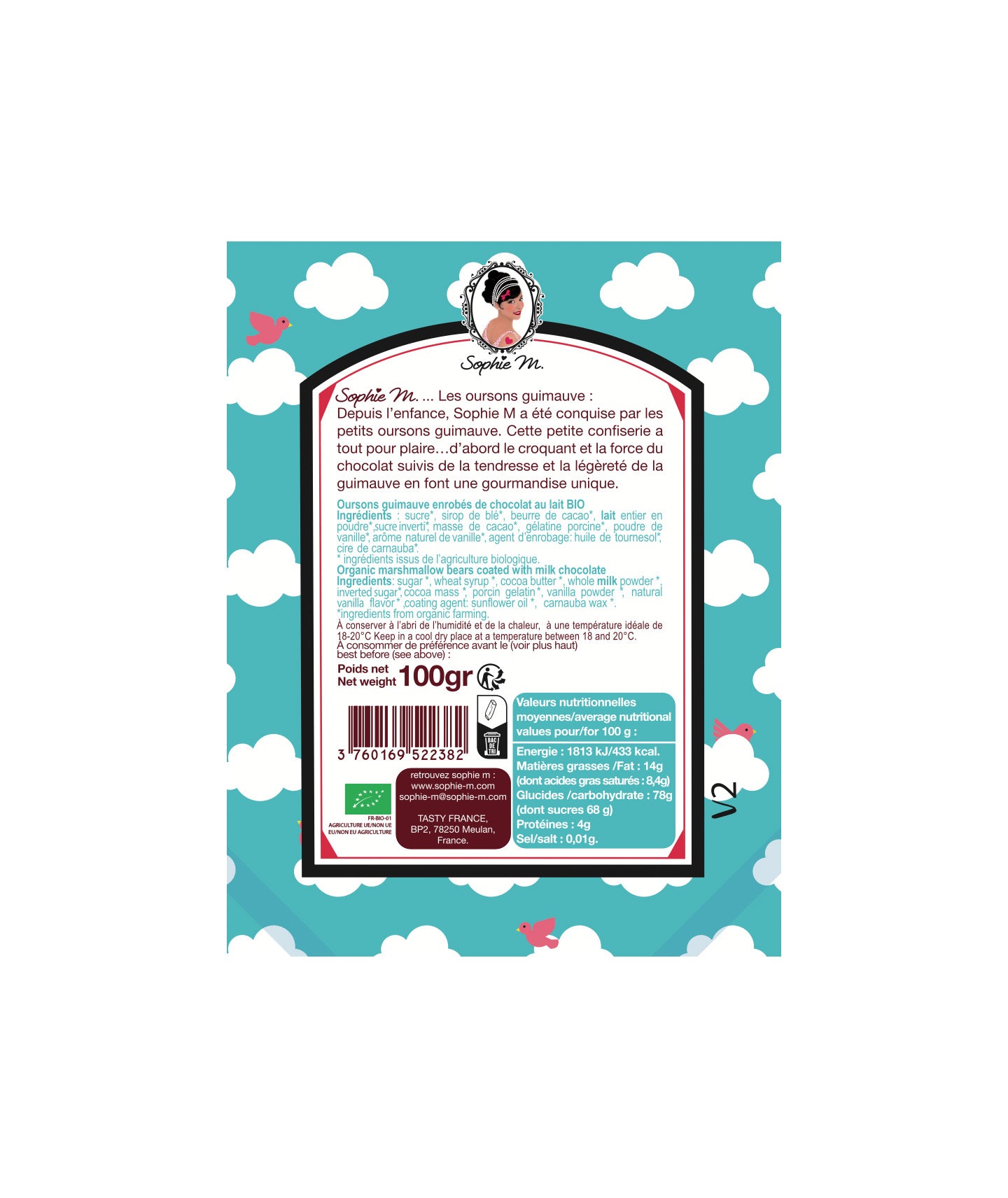 Mini ourson guimauve bio