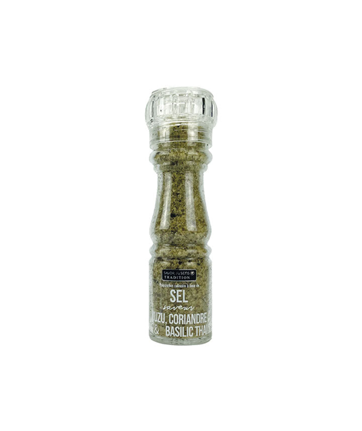 Sel de mer saveur yuzu, basilic thaï et coriandre