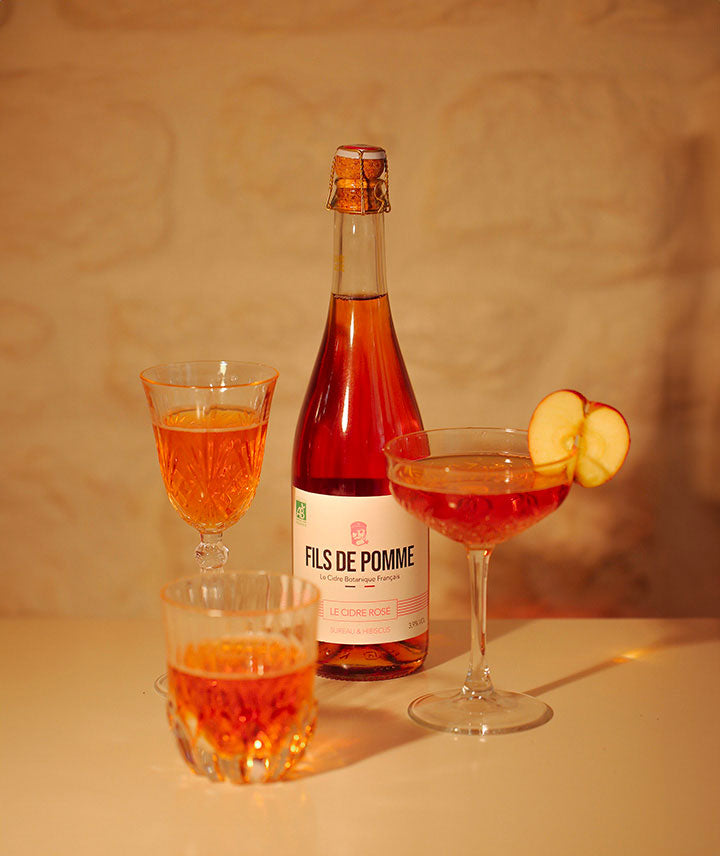 Cidre rosé bio à la fleurs de Sureau et hibiscus - Cuvée La coquette