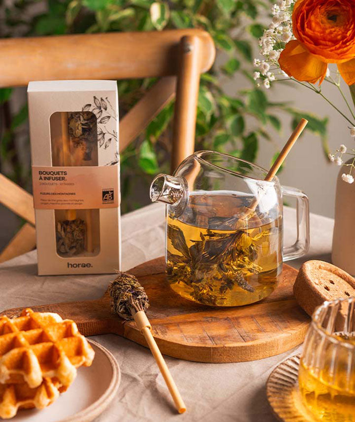 Duo de bouquets de fleurs séchées à infuser bio - Fleurs des montagnes