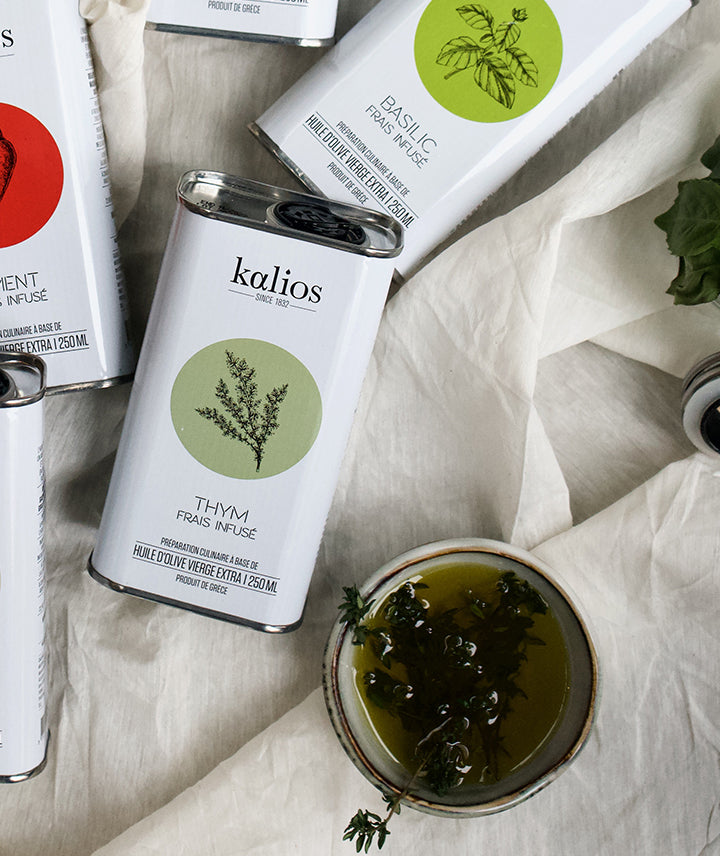 Bidon huile d'olive infusée Thym