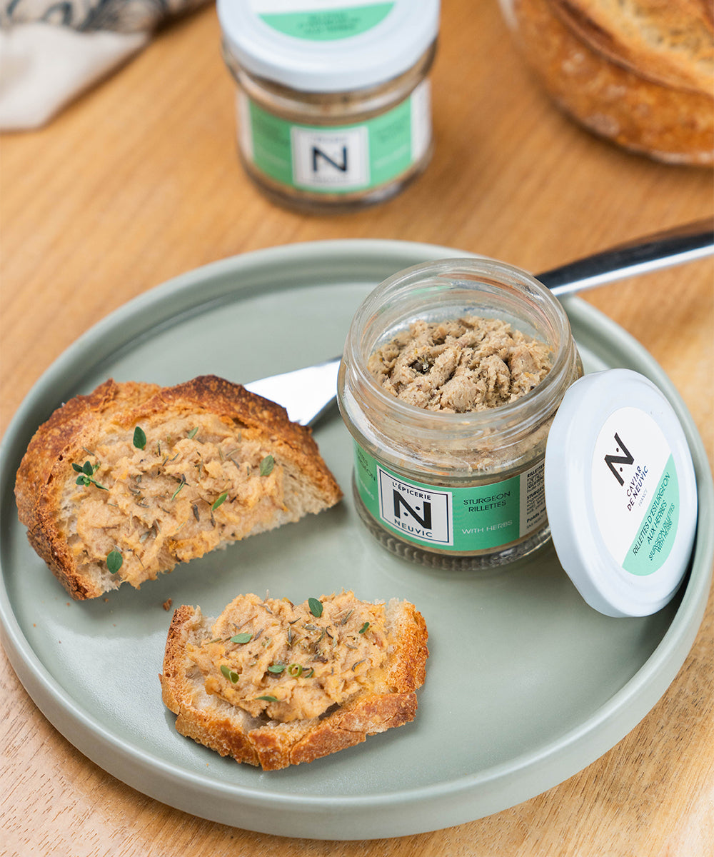 Coffret trio de rillettes d'esturgeon