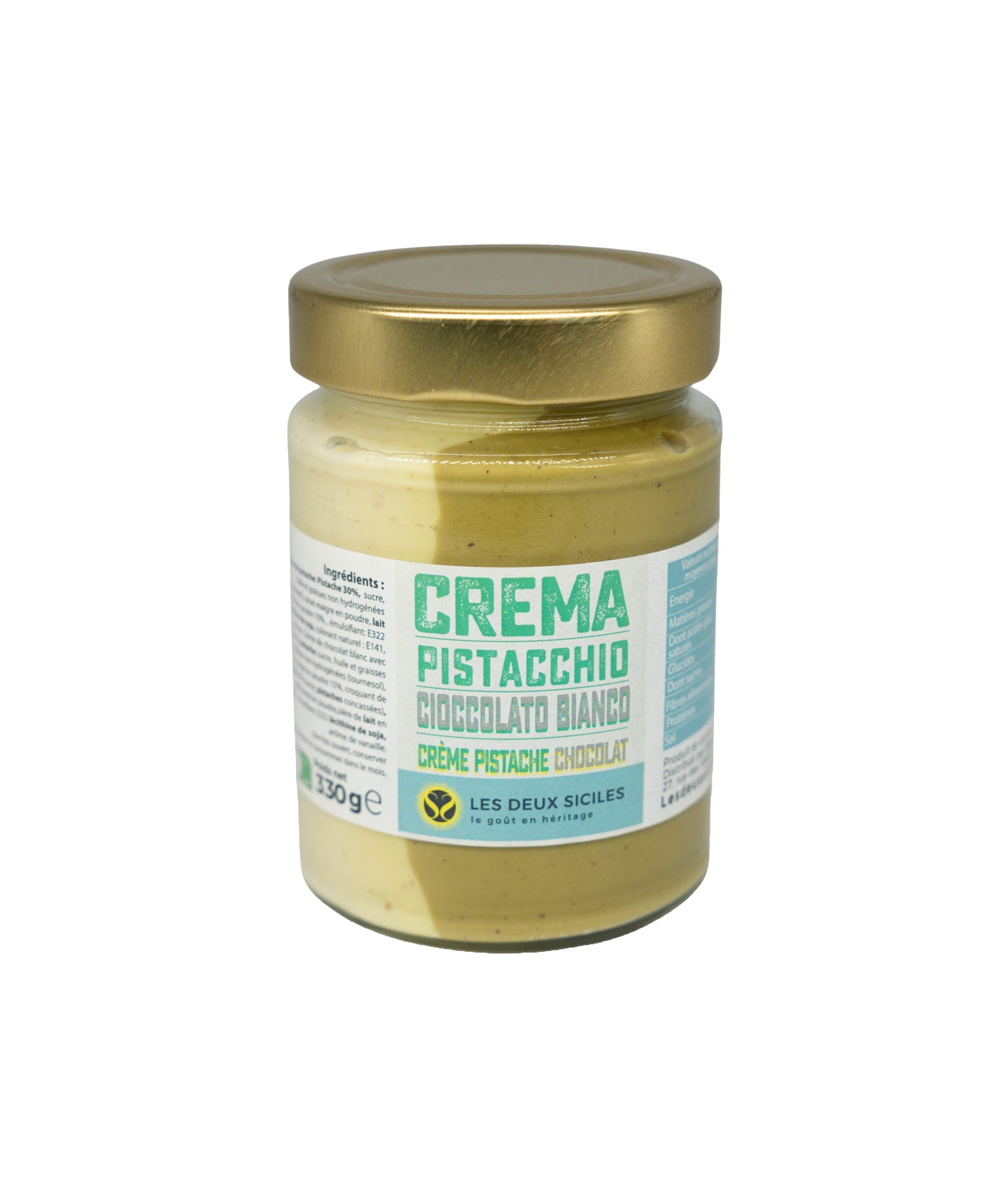 Crème de pistache et chocolat blanc
