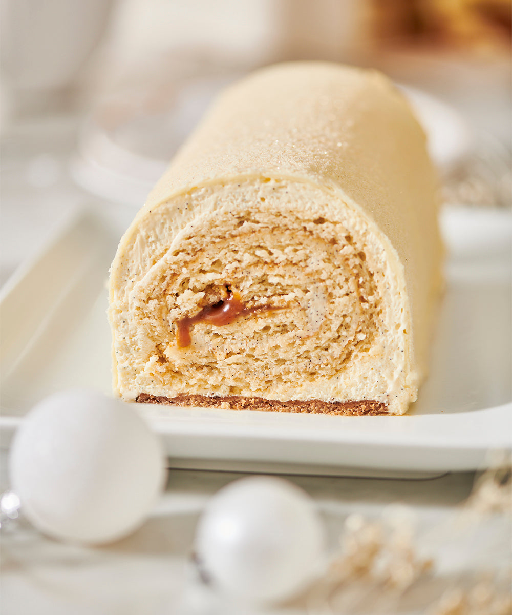 Bûche roulée vanille