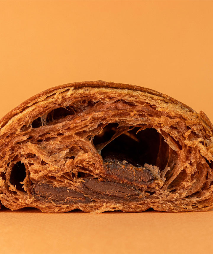Pain au chocolat strié