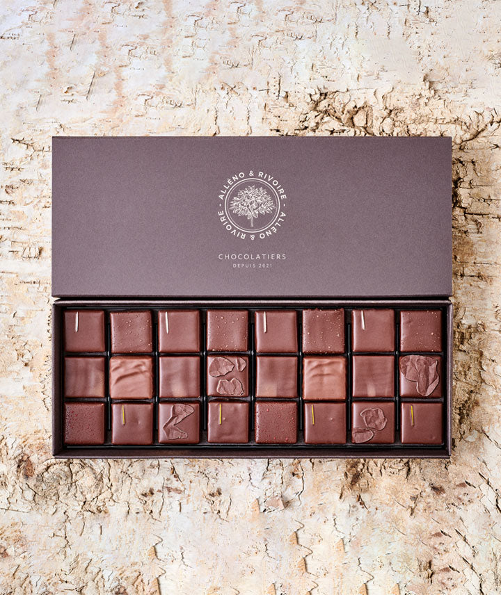 Coffret de 24 ganaches chocolat