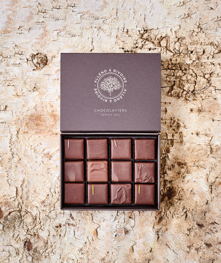 Coffret de 12 ganaches chocolat