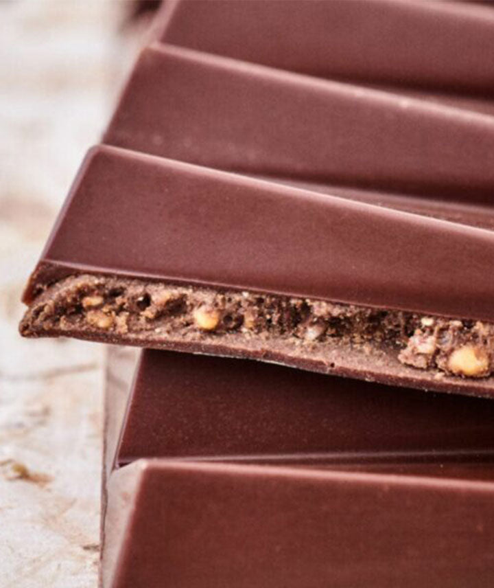 Tablette chocolat noir et praliné au café fort