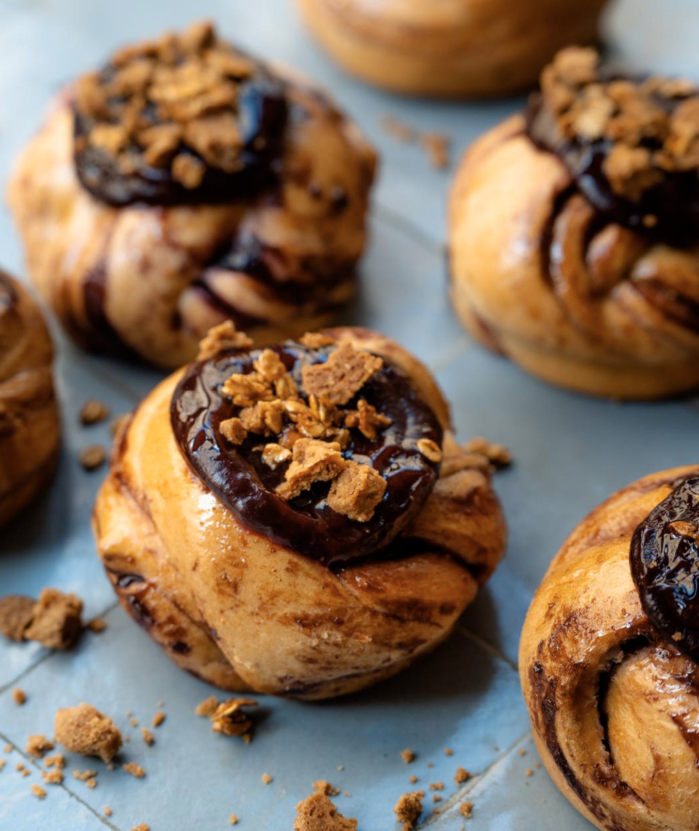 Babka roll myrtille et avoine