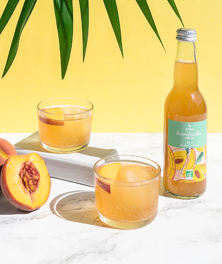 Kombucha pêche bio