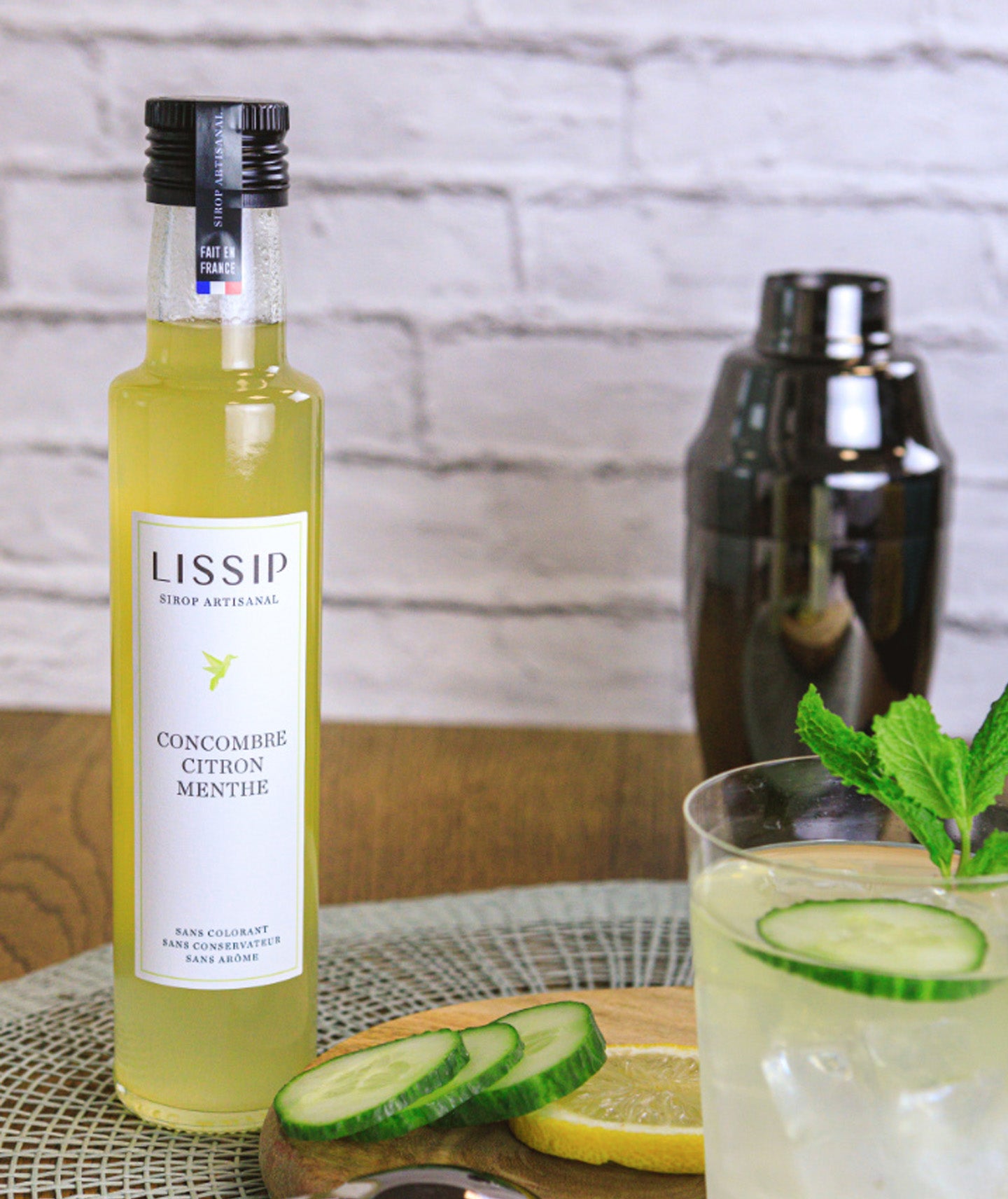 Sirop concombre et citron