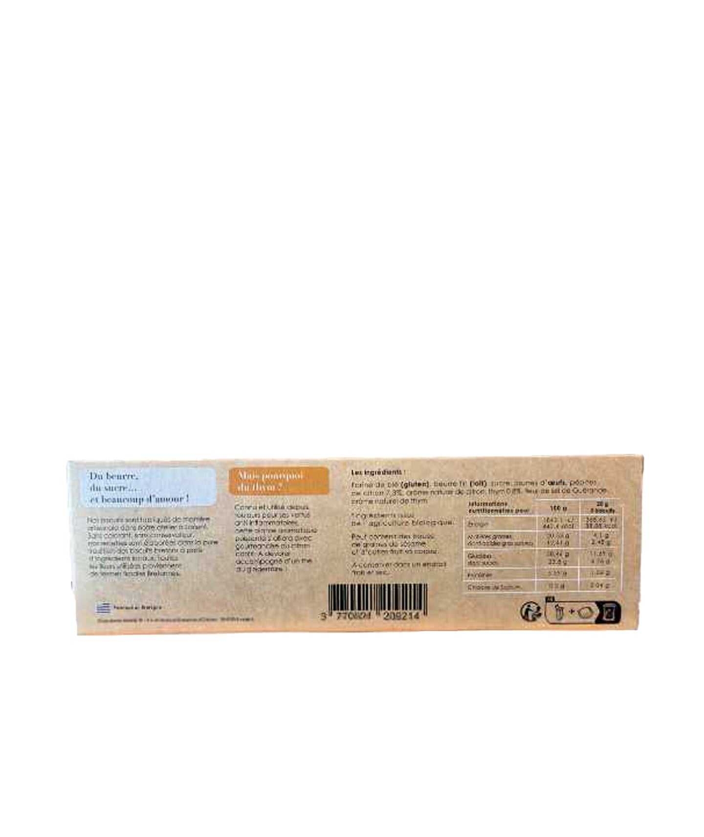 Sablé citron thym