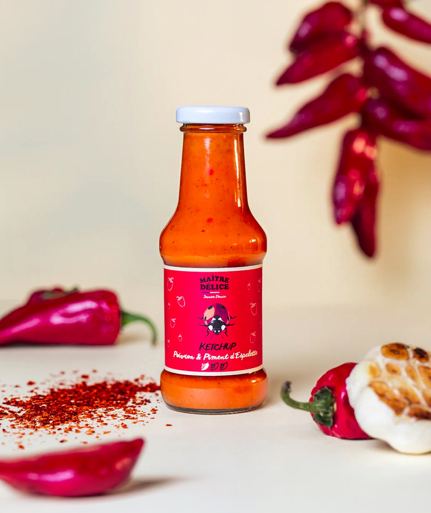 Ketchup au poivron rôti et Piment d’Espelette