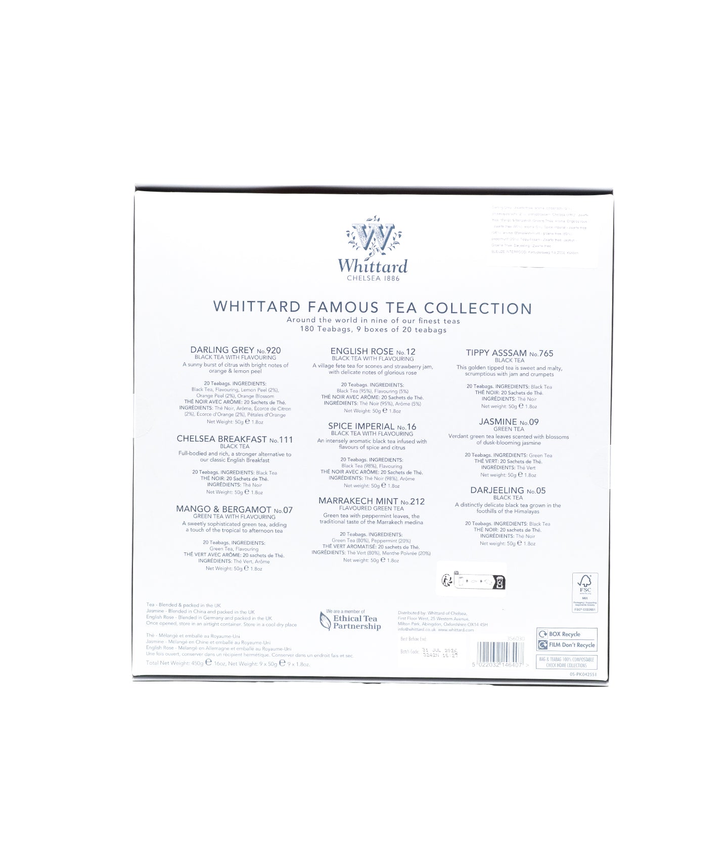 Famous - Coffret de thés