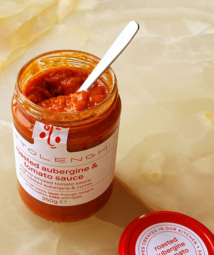 Sauce tomate et aubergines rôties