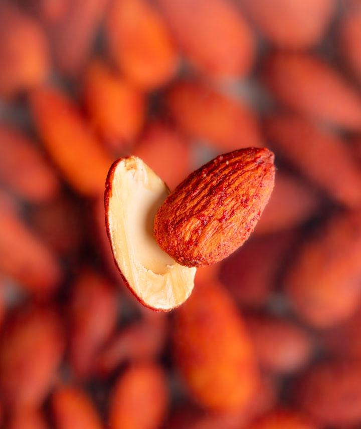 Mélange amandes grillées au citron et cristaux de sel