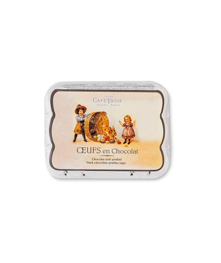 Boîte œufs en chocolat noir praliné