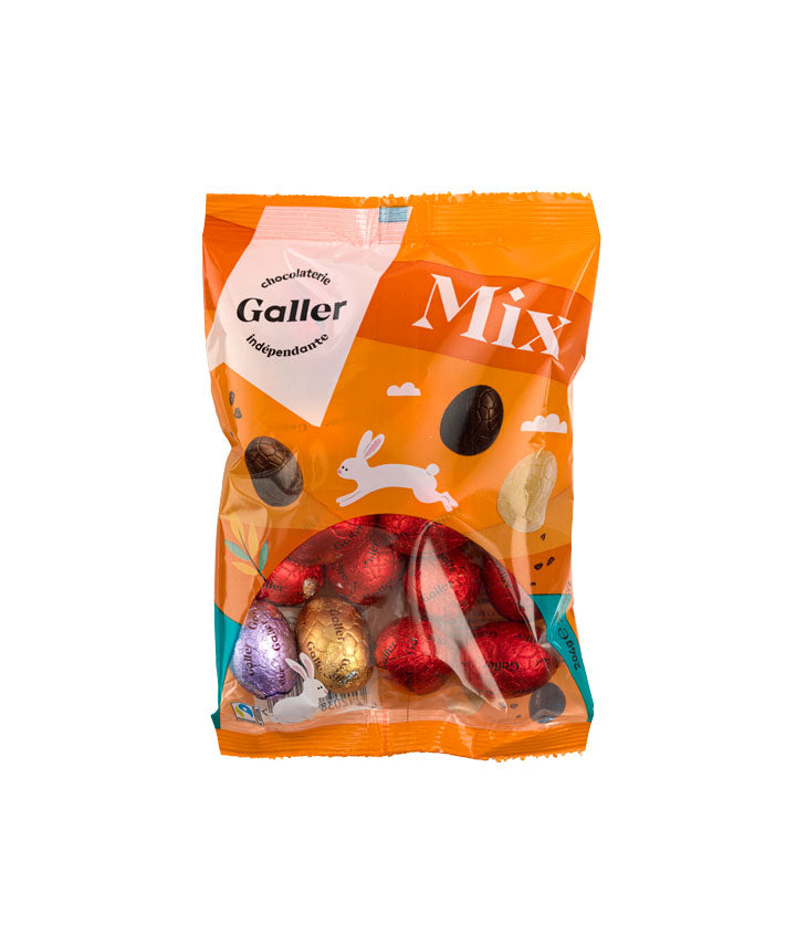 Assortiments de 24 oeufs de Pâques en chocolat